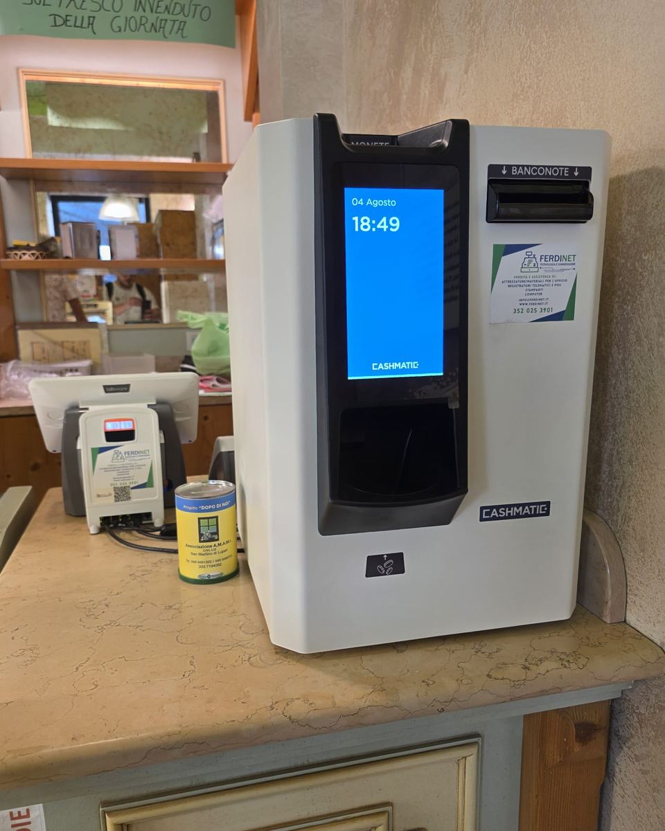 Cassetto automatico rendiresto installato da FERDINET in un negozio di alimentari